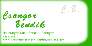 csongor bendik business card